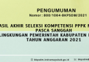Pengumuman Hasil Seleksi Kompetensi PPPK Non Guru Pasca Sanggah Di Lingkungan Pemerintah Kabupaten Indramayu Tahun 2021